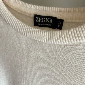 Zegna Oasi Cashmere Men's Sweater in Cream